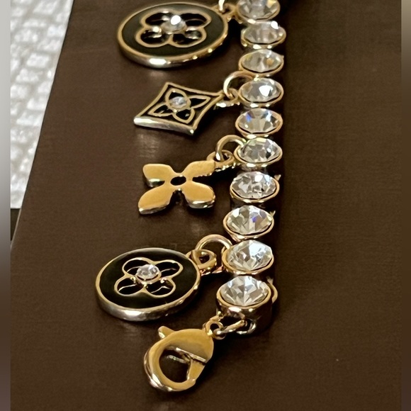 Louis Vuitton Gold Tone Crystal Bracelet - Picture 3 of 10